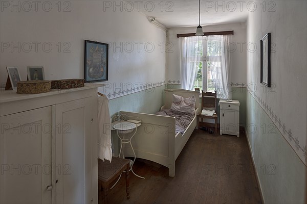Bedroom in a 19th century farmhouse, Open-Air Museum of Folklore Schwerin-Muess,
