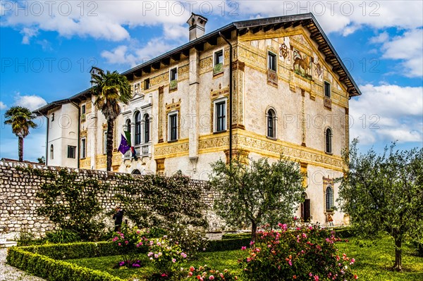 Palazzo Comitale degli Spilimbergo di Sopra, historic city centre, Spilimbergo, Friuli, Italy,