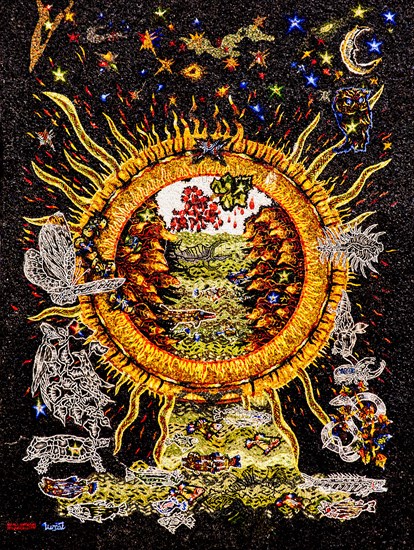 Outdoor mosaic, mosaic school that produces mosaic masters, Spilimbergo, city of mosaic art,