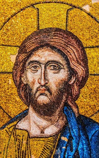 Christue, mosaic copy, Hagia sofia, Istanbul, mosaic school producing mosaic masters, Spilimbergo,