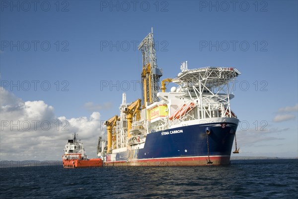 Stena Carron oil drill ship pictured recently moored Lerwick, Shetland Islands, has since been