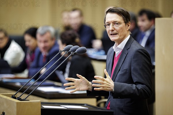 Karl Lauterbach, Federal Minister of Health, recorded during his speech at the 1042nd session of