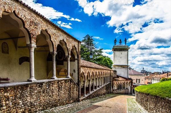 Stairway to the Castello di Udine, Udine, most important historical city of Friuli, Italy, Udine,