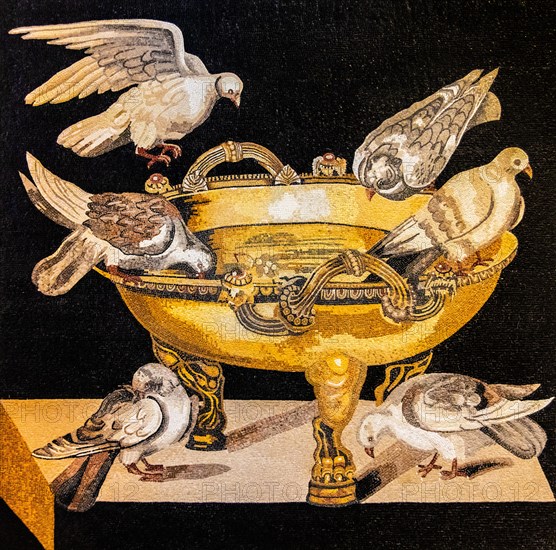 Mosaic school that produces mosaic masters, Spilimbergo, city of mosaic art, Friuli, Italy,
