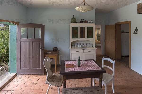 Kitchen-living room in a farmhouse from the 19th century, Schwerin-Muess Open-Air Museum of