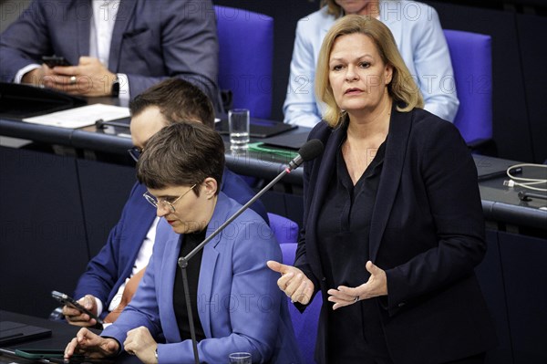 Nancy Faeser, Federal Minister of the Interior and Home Affairs, photographed during the government