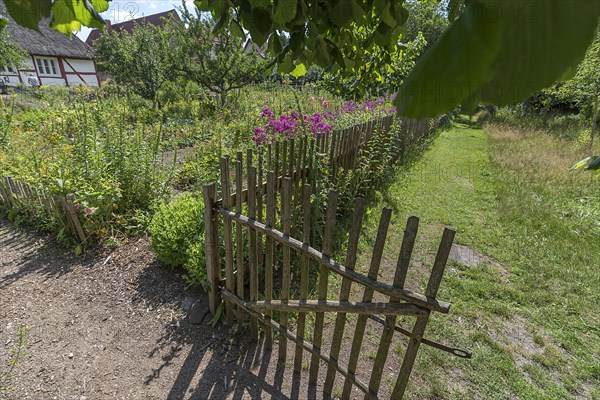 Farmers' gardens in the open-air museum for folklore Schwerin-Muess, Mecklenburg-Vorpommerm,