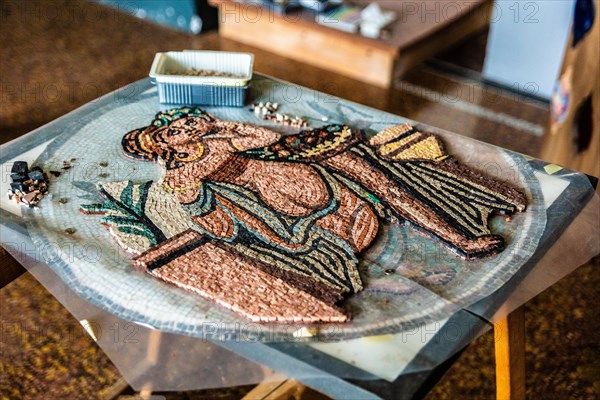 Training room, mosaic school that produces mosaic masters, Spilimbergo, city of mosaic art, Friuli,