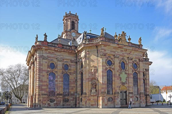 Baroque Ludwigskirche, Saarbruecken, Saarland, Germany, Europe