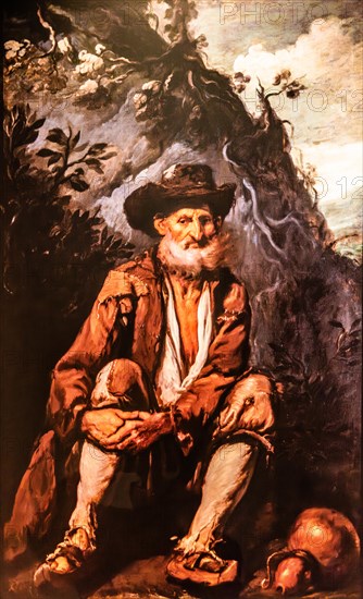 The Vagabond, Antonio Carneo, oil on canvas, 17th century, Galeria d'Arte Antica, Castello di