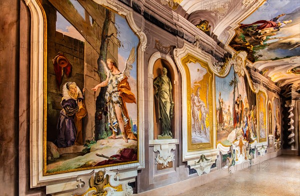 Galleria with the cycle of frescoes by G. B. Tiepolo, Palazzo Patriarcale, Dioezesan Museum with