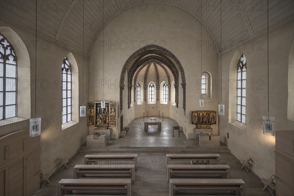 View from the gallery into the chancel of St Clare's Church, consecrated in 1273, Koenigstrasse 66,