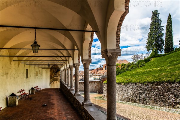 Stairway to the Castello di Udine, Udine, most important historical city of Friuli, Italy, Udine,