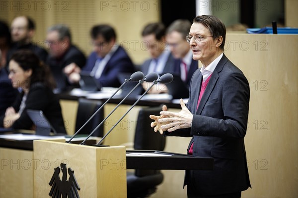 Karl Lauterbach, Federal Minister of Health, recorded during his speech at the 1042nd session of