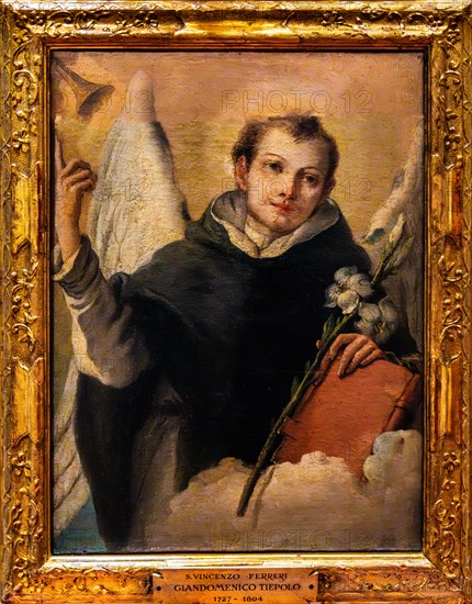 Saint Vincenzo Ferreri, Giandomenico Tiepolo, oil on canvas, Galeria d'Arte Antica, Castello di