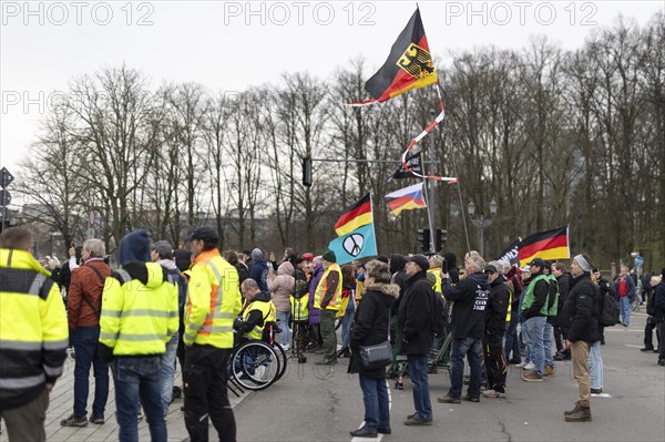 Demonstrators at Pariser Platz, taken as part of the 'AeoeFarmers' protests'Aeo in Berlin,