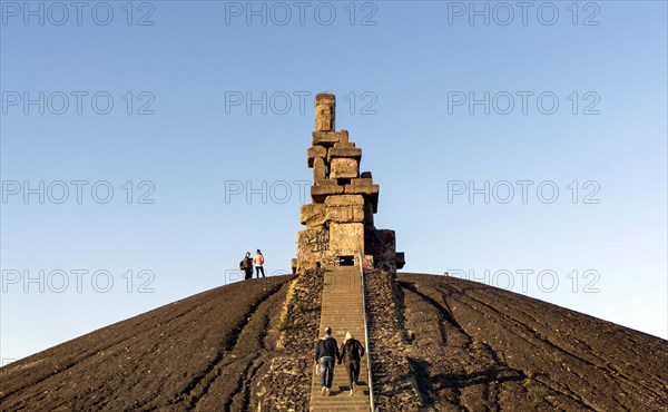 The Rheinelbe spoil tip in Gelsenkirchen. The 10 metre high sculpture Himmelstreppe stands on the