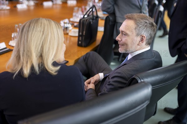 Christian Lindner, Federal Minister of Finance, with Nancy Faeser, Federal Minister of the Interior