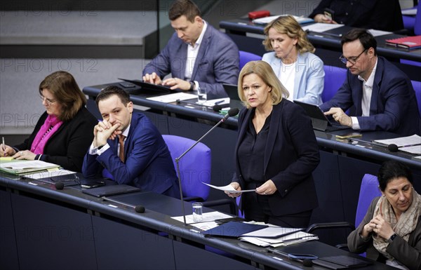 Nancy Faeser, Federal Minister of the Interior and Home Affairs, photographed during the government