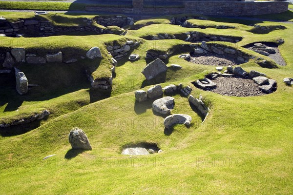 Jarslhof Iron Age houses, Shetland Islands, Scotland, United Kingdom, Europe