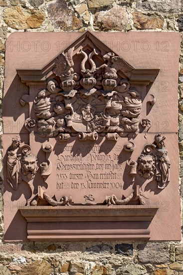 Memorial plaque for Landgrave Philip the Magnanimous, relief in sandstone, New Palace, Justus