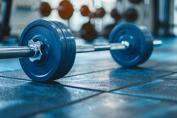 Dumbbell free weight used in weight training in gym. KI generiert, generiert, AI generated