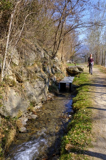 Partschinser Waalweg, Partschinser Sagenweg, Partschins, Vinschgau Valley, South Tyrol, Italy,