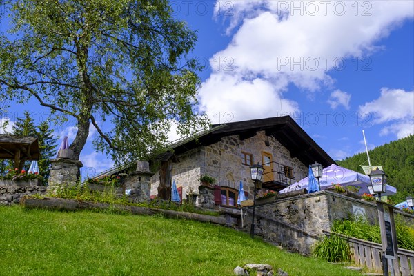 Albert Link Huette, Spitzingsee area, Bavarian Hausberge, Alps, Upper Bavaria, Bavaria, Germany,