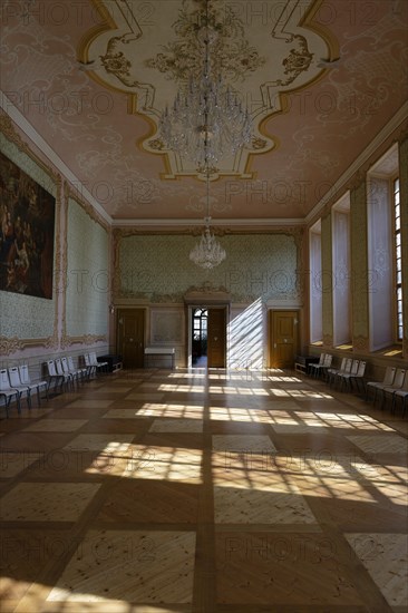 Interior view, Great Hall of the Prelature, Benedictine Monastery Rajhrad, Loucka, Rajhrad,