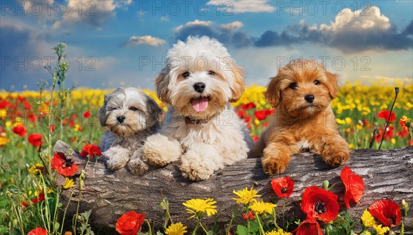 KI generated, animal, animals, mammal, mammals, Maltipoo (Canis lupus familiaris), dog, dogs,