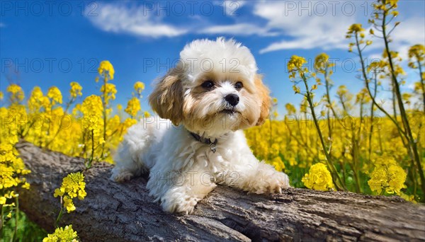 KI generated, animal, animals, mammal, mammals, Maltipoo (Canis lupus familiaris), dog, dogs,