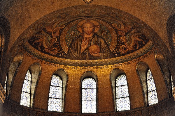 Church of the Redeemer, start of construction 1903, Bad Homburg v. d. Hoehe, Hesse, Interior view