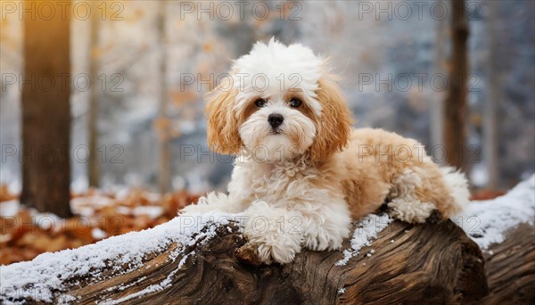 KI generated, animal, animals, mammal, mammals, Maltipoo (Canis lupus familiaris), dog, dogs,