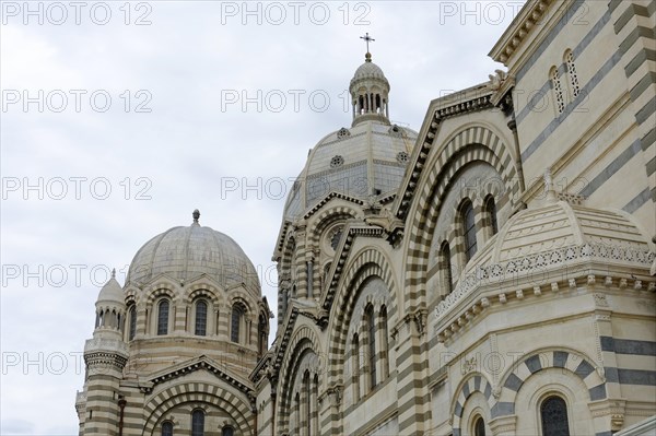 Marseille Cathedral or Cathedrale Sainte-Marie-Majeure de Marseille, 1852-1896, Marseille, View