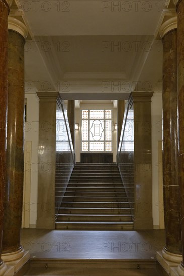 Interior view, staircase, Janacek Academy of Music and Performing Arts, Brno, Jihomoravsky kraj,