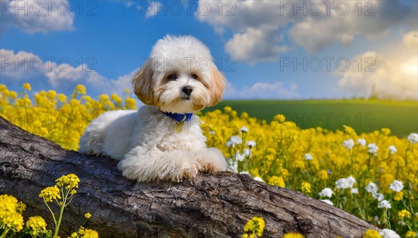KI generated, animal, animals, mammal, mammals, Maltipoo (Canis lupus familiaris), dog, dogs,