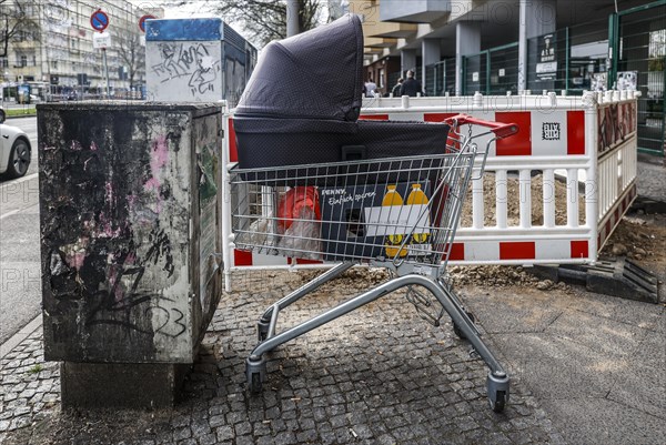Illegal waste disposal in the Berlin district of Neukoelln, 01.04.2024., Berlin, Berlin, Germany,