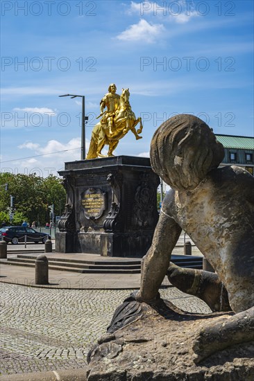 Golden Horseman, equestrian statue of the Saxon Elector and King of Poland, Augustus the Strong at