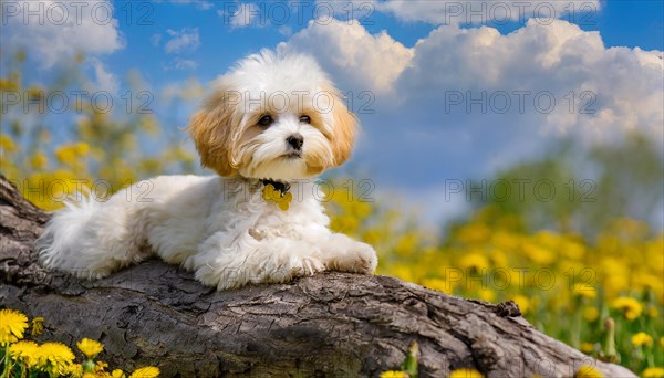 KI generated, animal, animals, mammal, mammals, Maltipoo (Canis lupus familiaris), dog, dogs,