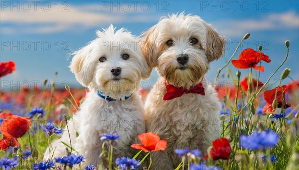 KI generated, animal, animals, mammal, mammals, Maltipoo (Canis lupus familiaris), dog, dogs,