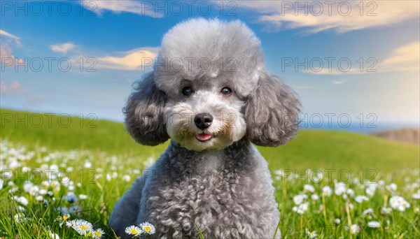 Ai generated, animals, mammals, dog, domestic dogs (Canis lupus familiaris), silver, silver-grey,