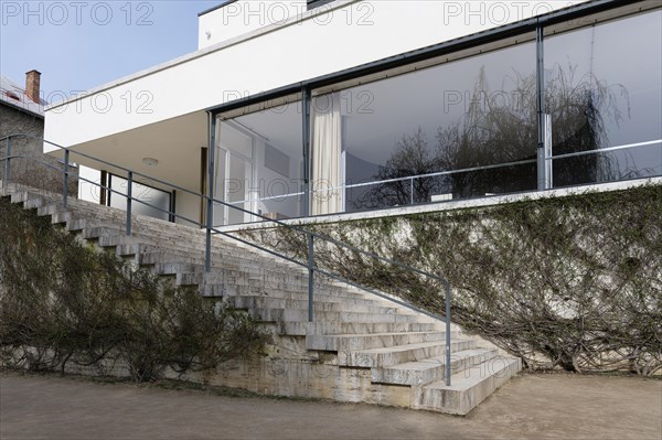 Staircase, terrace, Villa Tugendhat (architect Ludwig Mies van der Rohe, UNESCO World Heritage
