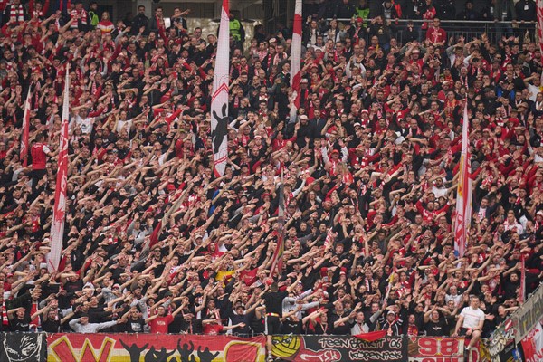 Bundesliga Eintracht Frankfurt-Union Berlin at Deutsche Bank Park in Frankfurt. Berlin's fans.