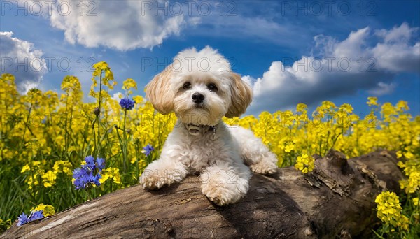 KI generated, animal, animals, mammal, mammals, Maltipoo (Canis lupus familiaris), dog, dogs,