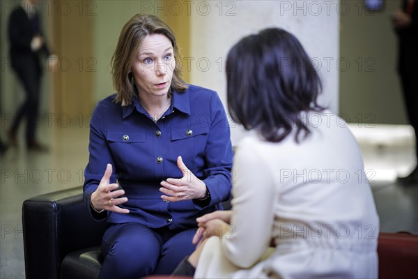 (R-L) Annalena Baerbock, Federal Foreign Minister, meets Hanke Bruins Slot, Foreign Minister of the
