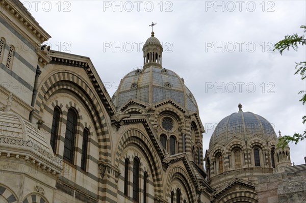 Marseille Cathedral or Cathedrale Sainte-Marie-Majeure de Marseille, 1852-1896, Marseille, View