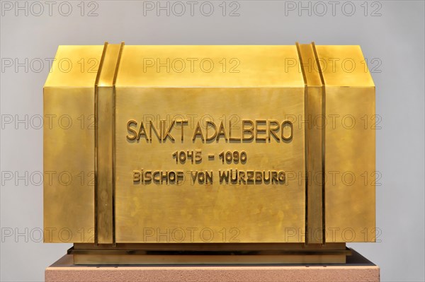 The Neumuenster Collegiate Monastery, Diocese of Wuerzburg, Kardinal-Doepfner-Platz, Golden coffin