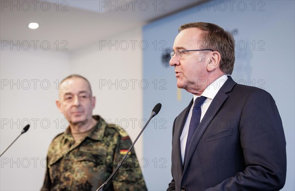 (L-R) Boris Pistorius, Federal Minister of Defence, and General Carsten Breuer, Inspector General