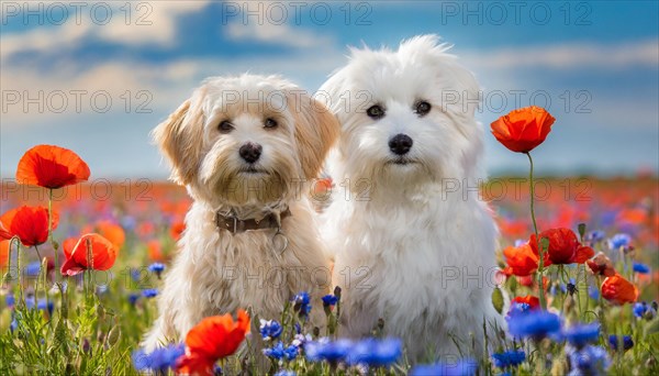 KI generated, animal, animals, mammal, mammals, Maltipoo (Canis lupus familiaris), dog, dogs,