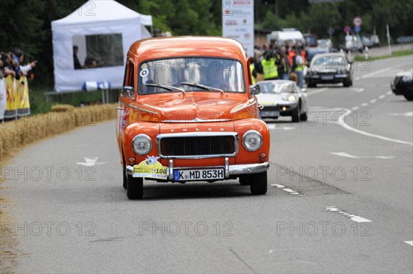 An orange Ford Thames van at a classic car rally, SOLITUDE REVIVAL 2011, Stuttgart,